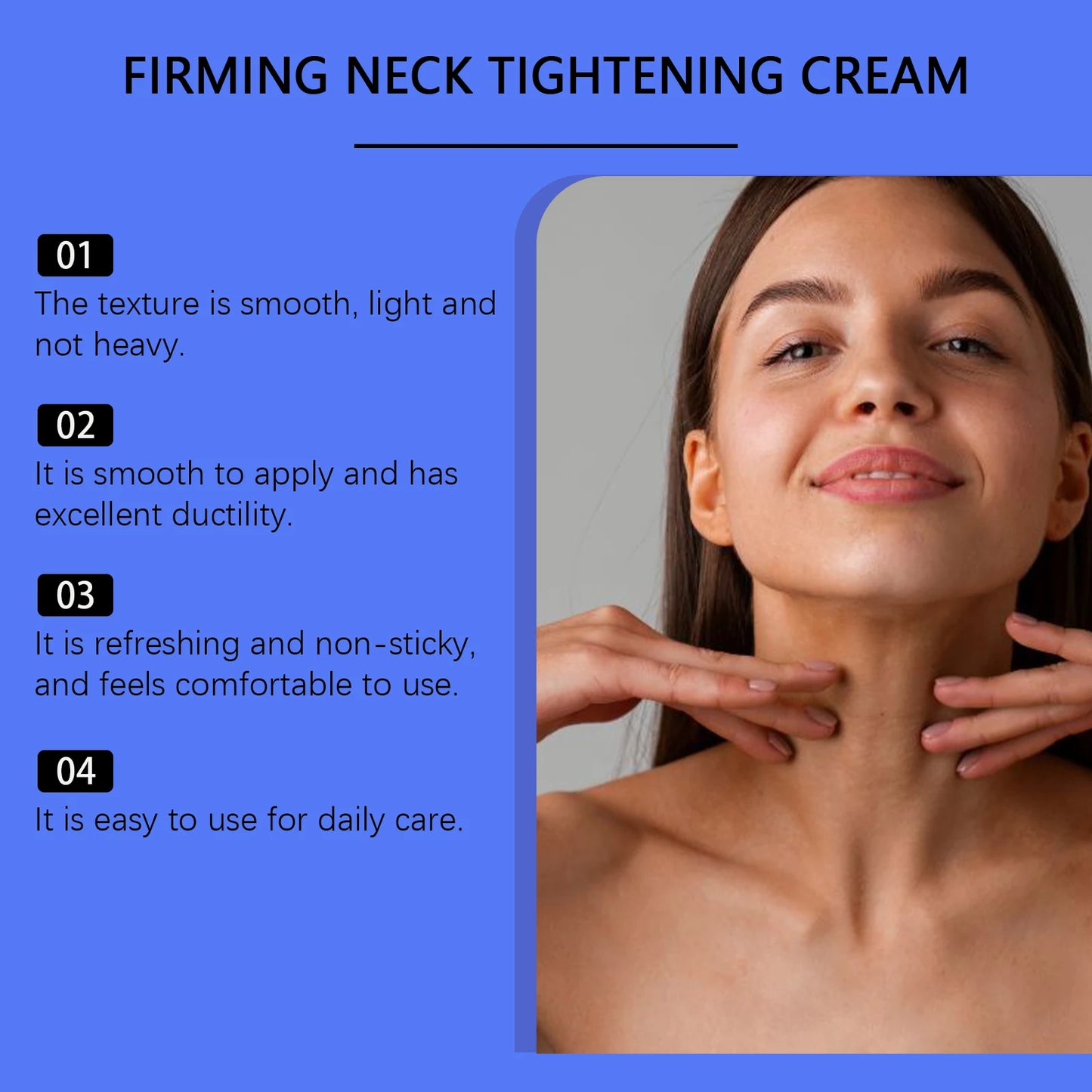 Neck Roller Cream Lift Firm Moisturize Brighten Neck Skin Remove Double Chins Reduce Fine Lines Anti-Wrinkle V-Shaped Face Cream Peaceful Pleasures Health and Wellness