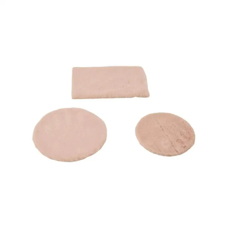 3PCS Dollhouse Miniature Plush Carpet Set – Small Floor Mat Rug