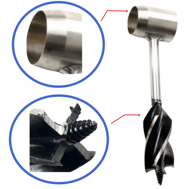 Survival Hand Auger Drill Bit – Bushcraft & Camping Wood Tool Peaceful Pleasures Health and Wellness