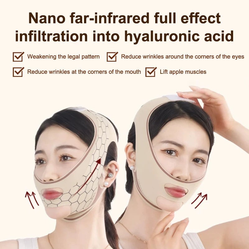 Chin Cheek Slimming Bandage V Shape Line Lifting Mask Elastic Polyester Face Mask Beauty Health Anti Wrinkle Strap Band Sleeping Peaceful Pleasures Health and Wellness