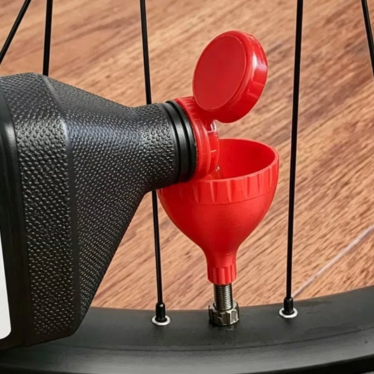 Tubeless Bike Tire Sealant Funnel Easy Pour Bicycle Wheel Repair Peaceful Pleasures Health and Wellness