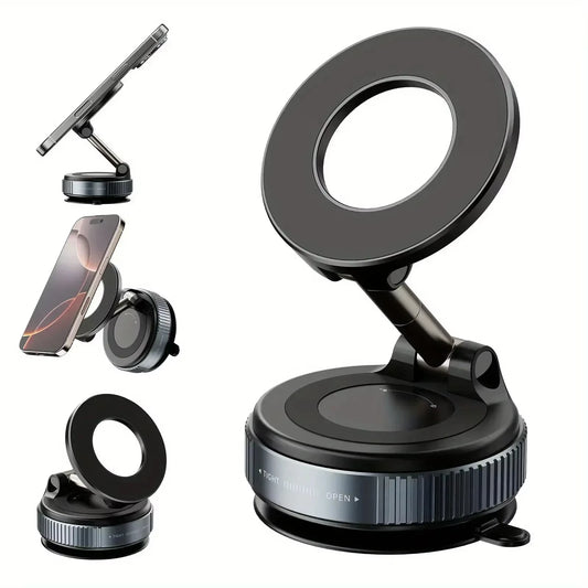Car Phone Vacuum Magnetic Holder, Magsafe Suction Cup Phone Holder, 360 ° Adjustable Magnetic Phone Holder Universal Holder Peaceful Pleasures Health and Wellness