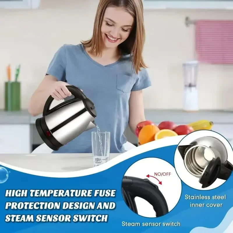 URGGU 2L Stainless Steel Electric Kettle | Coffee & Tea Boiler