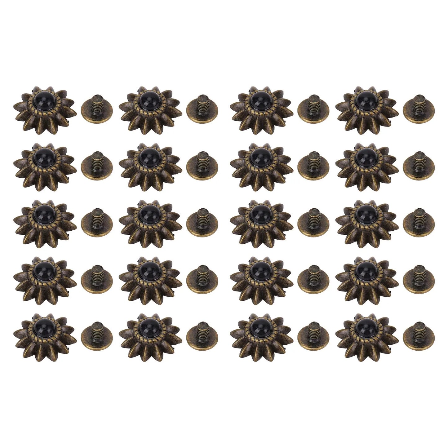 Simulation Turquoise Alloy Rivets Easy Installation Removal Small Zinc Alloy Daisy Decorative Conchos Buckles for Leathercraft Peaceful Pleasures Health and Wellness Default Title
