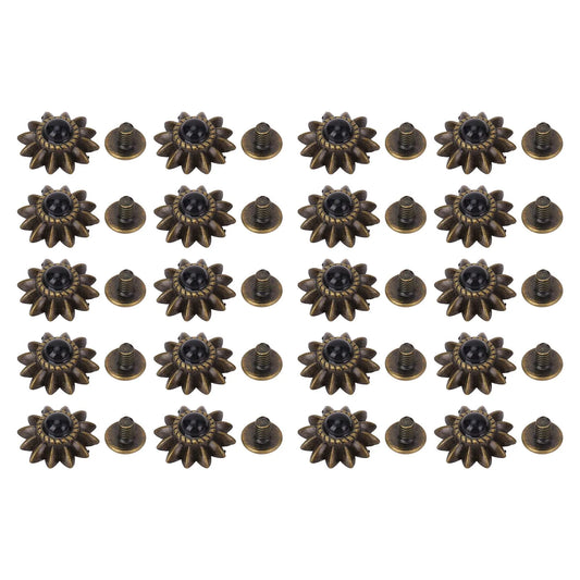 Simulation Turquoise Alloy Rivets Easy Installation Removal Small Zinc Alloy Daisy Decorative Conchos Buckles for Leathercraft Peaceful Pleasures Health and Wellness Default Title