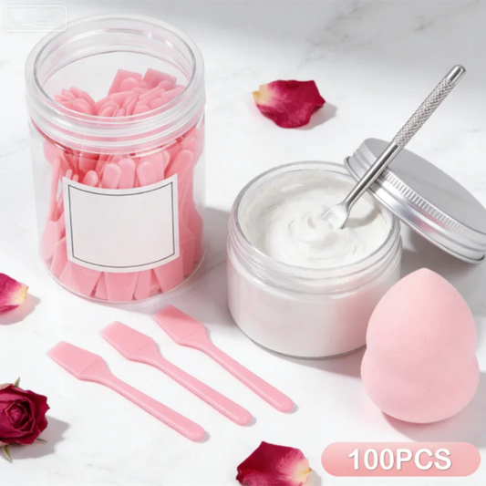 Disposable Mini Spatulas 100 Pcs | Makeup Applicator Sticks Makeup Applicator Spatulas Peaceful Pleasures Health and Wellness