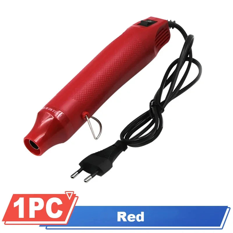 220V Hot Air Gun Soldering Temperature Blower Gun Electric Power Hot Dryer DIY Crafts Mini Heat Gun For Shrink Tubing Car Wrap Peaceful Pleasures Health and Wellness Red