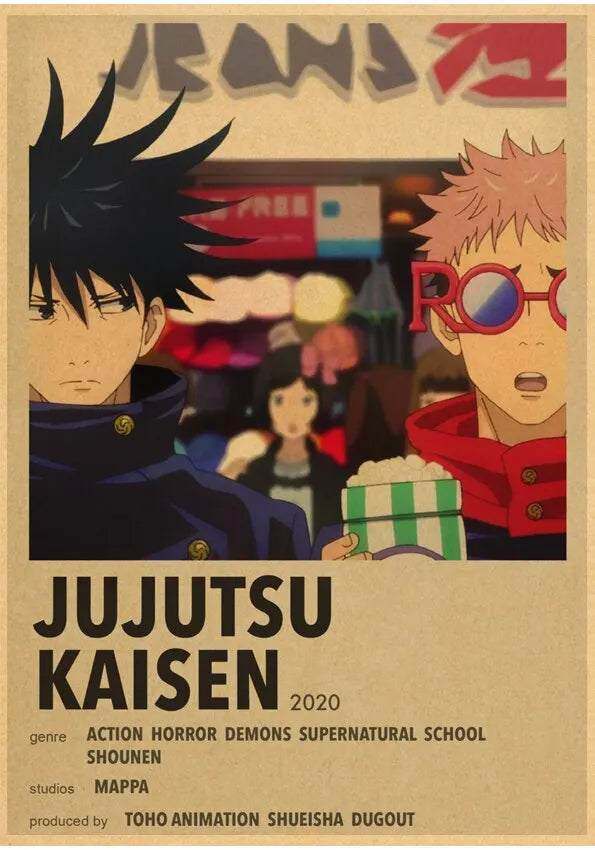 Jujutsu Kaisen Gojo Satoru Vintage Anime Canvas Wall Art Poster
