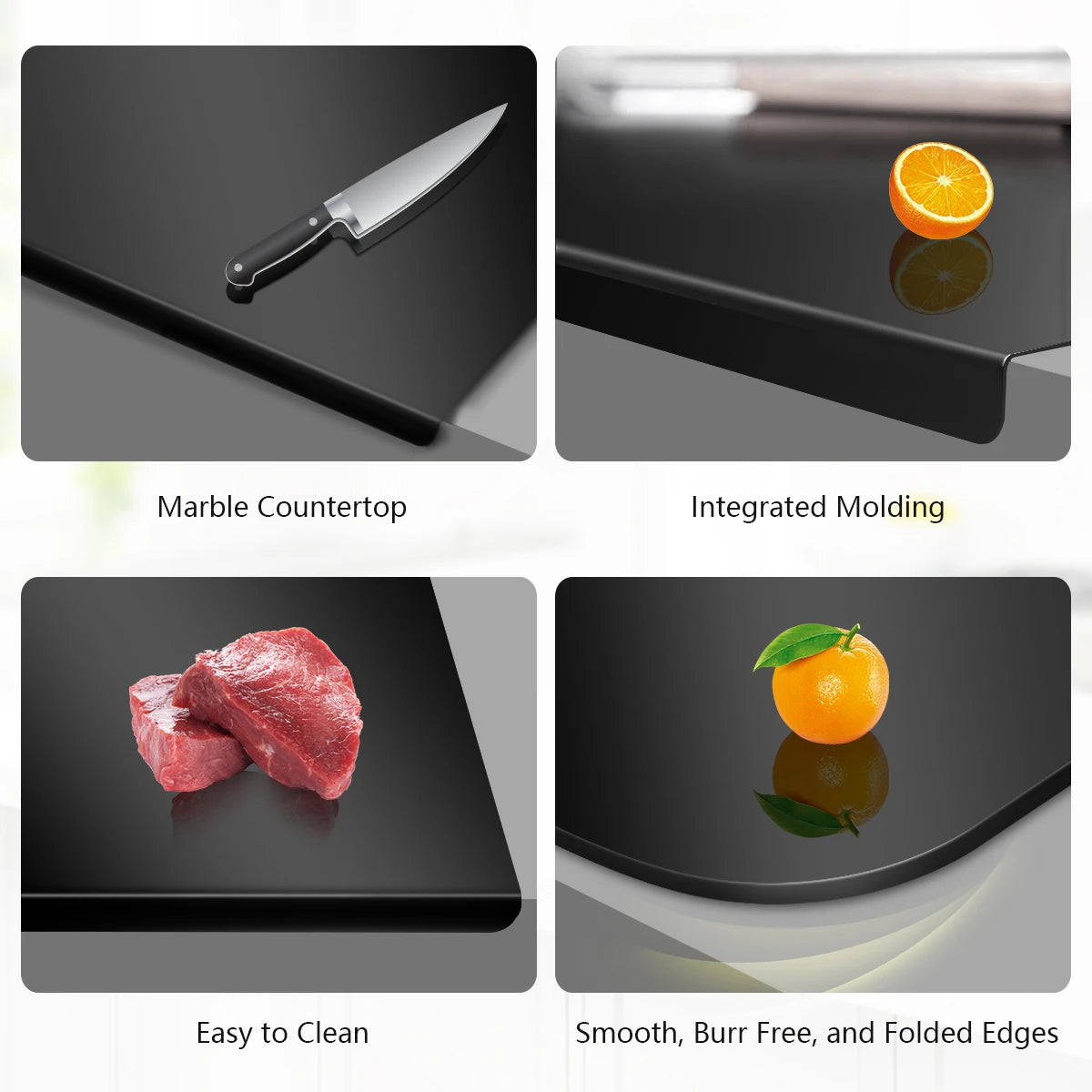 Acrylic Cutting Board With Lip Anti-slip Kitchen Cutting Chopping Boards Counter Countertop Protector Kitchen Accessories Peaceful Pleasures Health and Wellness