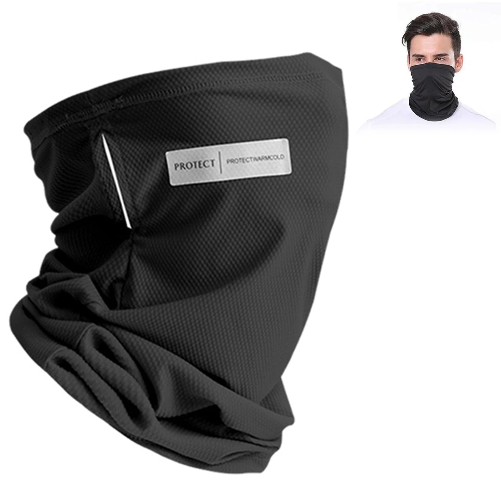 Summer Ice Silk Sunscreen Mask For Men Women Outdoor Cycling Face Cover Solid Color Neck Wrap UV Protection Ear Bandana Scarf Peaceful Pleasures Health and Wellness