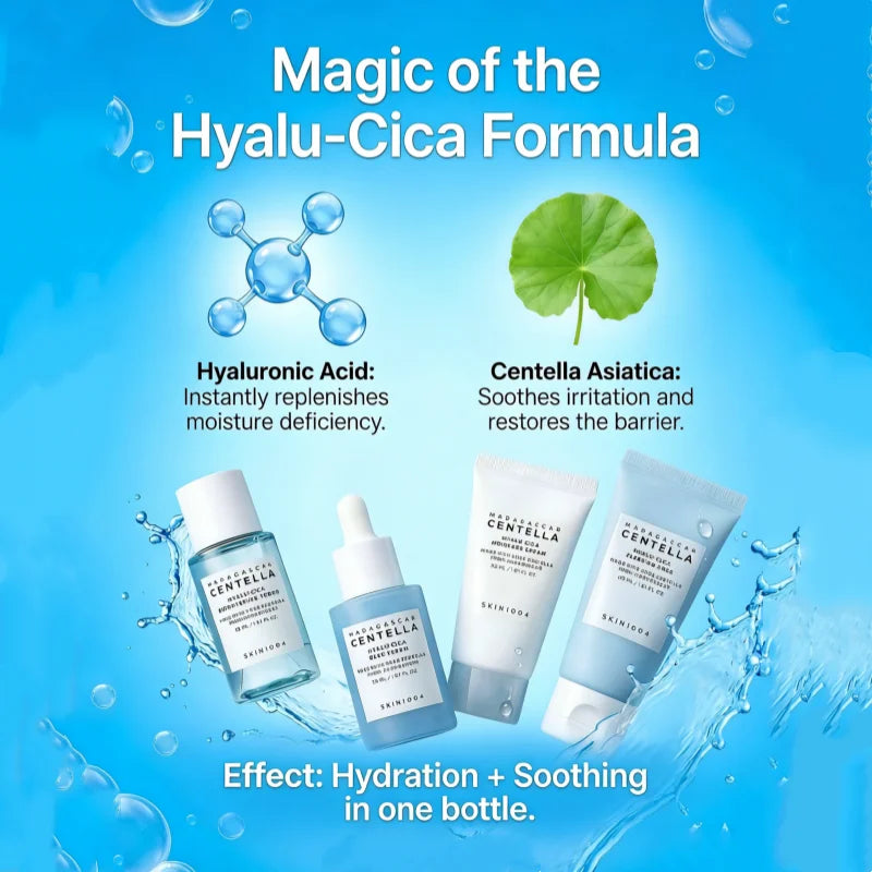 SKIN1004 Centella Hyalu-Cica & Poremizing Travel Kit 4pc Set K-Beauty Skincare Set Peaceful Pleasures Health and Wellness
