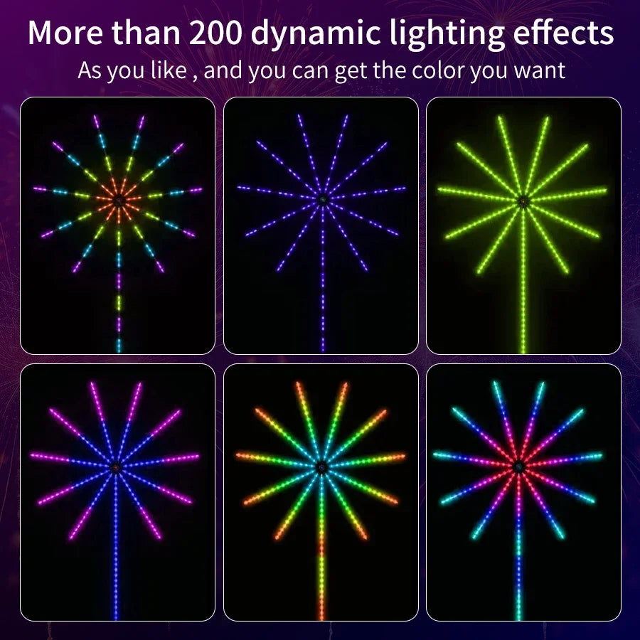 RGB Firework LED Strip Lights – Bluetooth App & Music Sync