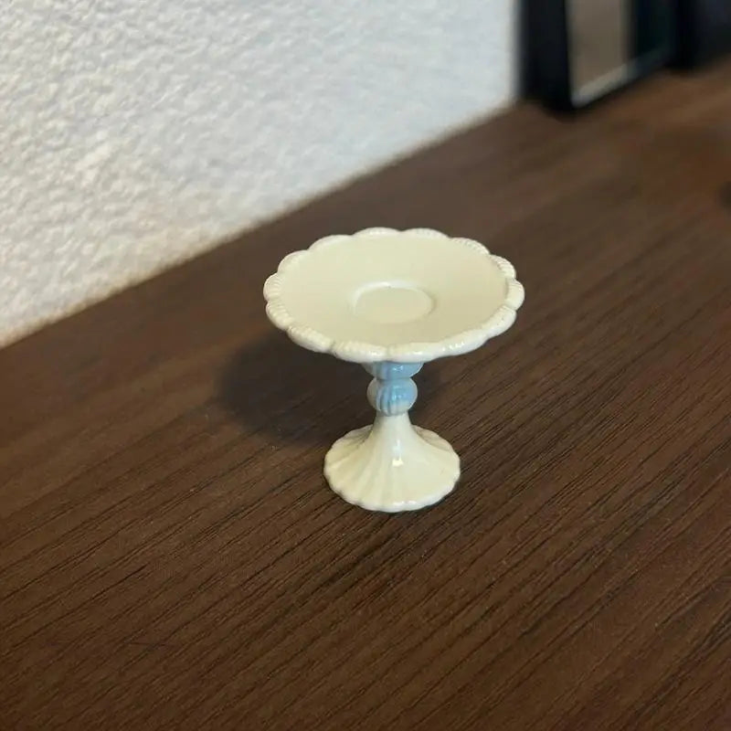 1:12 Miniature Cake Stand Retro Tray | Dollhouse Decor Prop