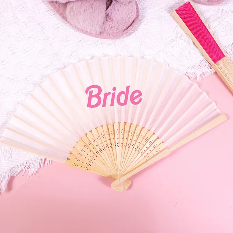 Hot Pink Bride Babe Hand Fan | Bachelorette Party Gift