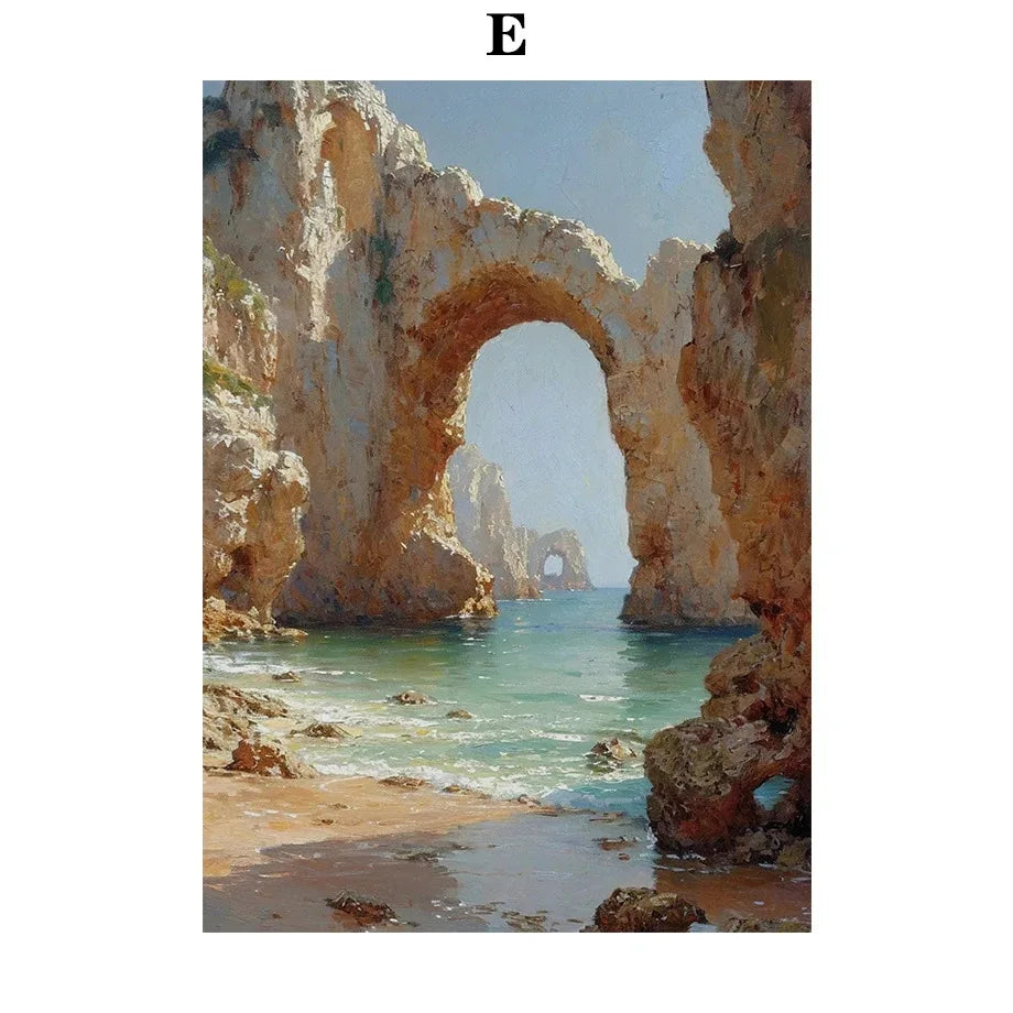 Beach Turtle Ocean Waves Palm Beach Landscape Poster Print Canvas Painting Nordic Wall Art Pictures Living Room Home Decor Peaceful Pleasures Health and Wellness E 20x30cm Unframed