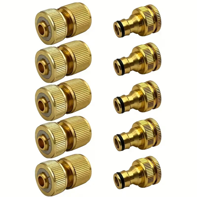 Aluminum Garden Hose Tap Connector Fittings 6 & 10 Pack EU