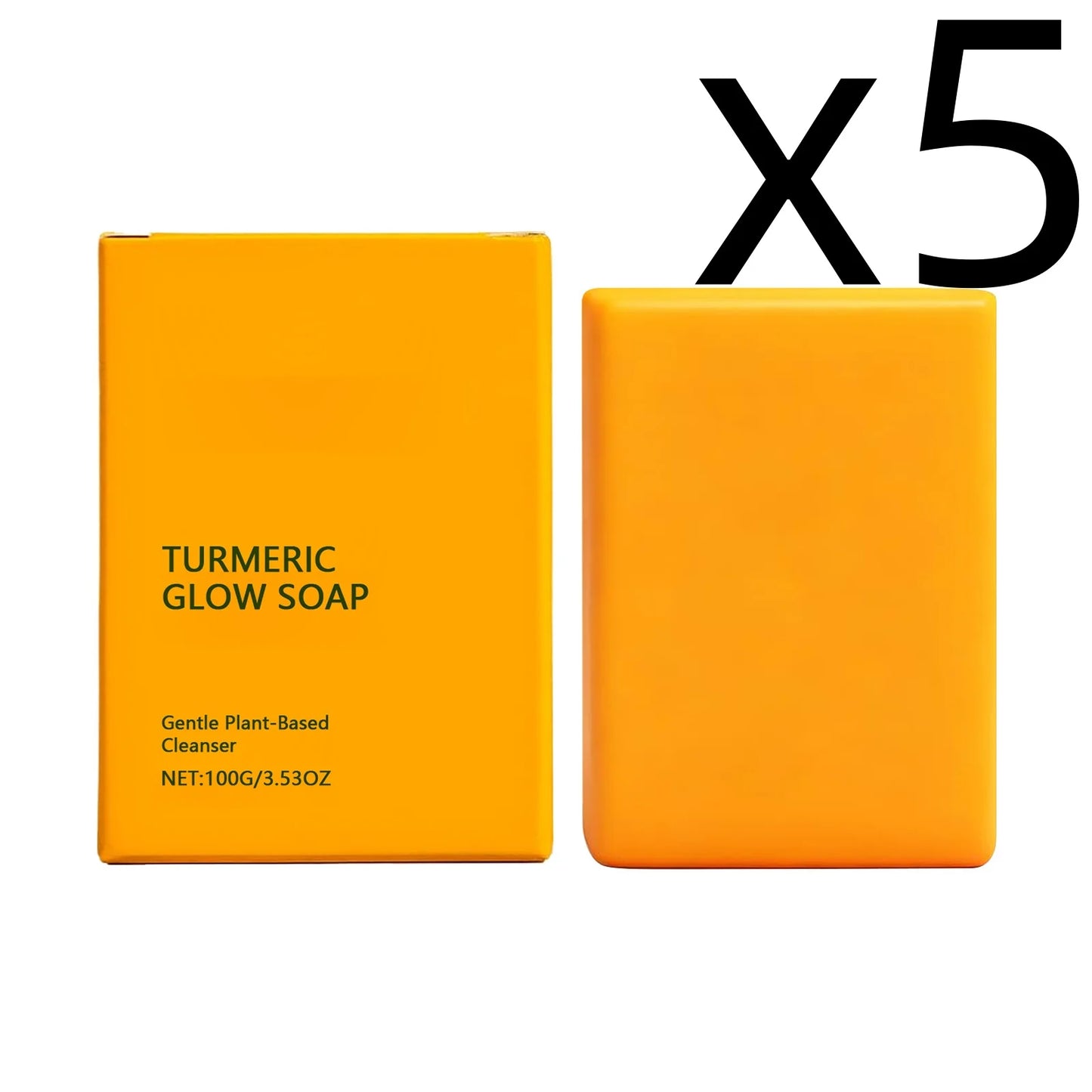 Turmeric Body Clean Soap Deep Clean Soothing Skin Gentle Nourishing Improve Roughness Caring Skin Barrier Daily Body Wash Soaps Peaceful Pleasures Health and Wellness 100g Boxed X 5PCS