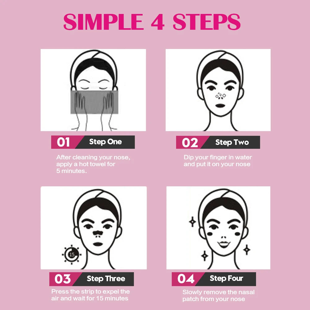Large Size Black Nose Strips Pink Blackhead Remover Deep Cleansing Pore Strips for Nose Care 5/10/15/20/30/50/100pcs Peaceful Pleasures Health and Wellness