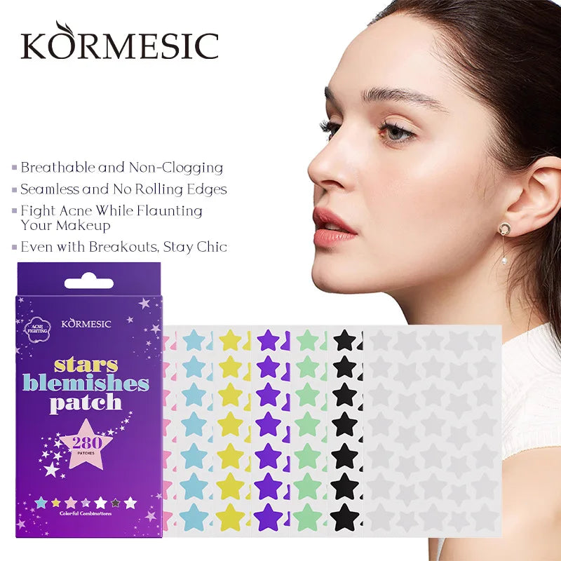 280/144pcs Face Acne Patch Invisible Skin Care Pimple Acne Patche Anti-inflammatory Healing Absorbing Spot Sticker Covering Acne Peaceful Pleasures Health and Wellness