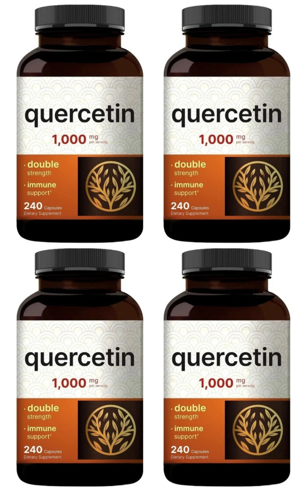 Quercetin 1000mg Dihydrate Supplement – 240 Capsules | Immune
