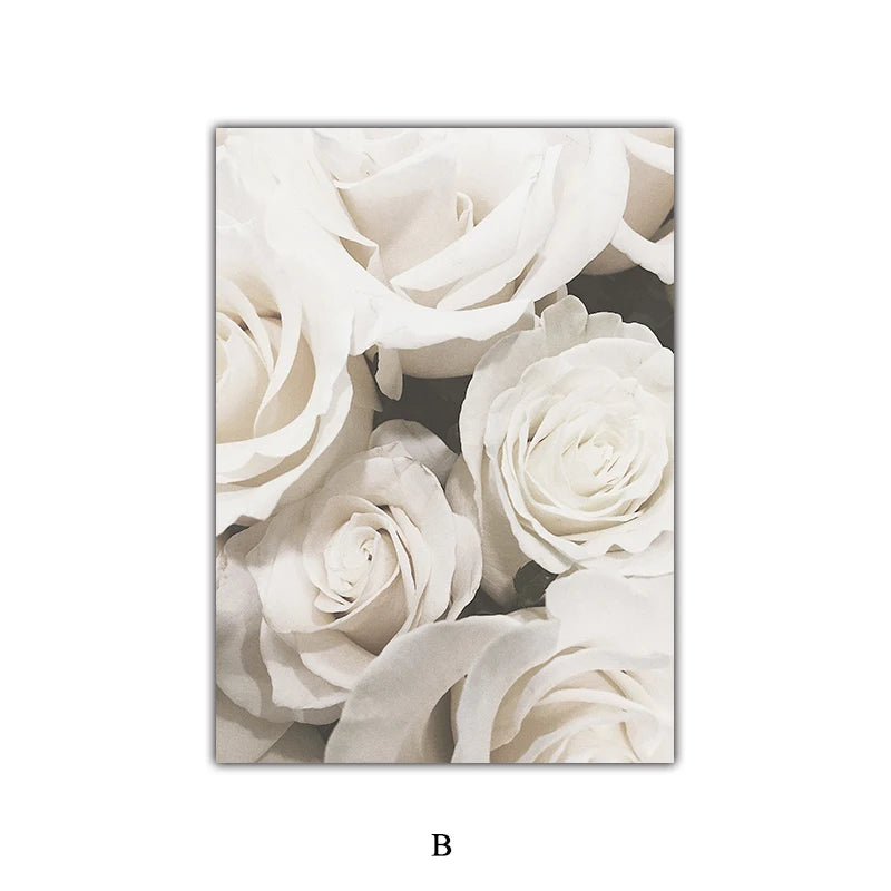 Nordic Minimalist Canvas Poster Wall Art Featuring Leaves, Flowers and Natural Landscapes, Modern Living Room Home Decor Prin Peaceful Pleasures Health and Wellness BW0609-2 20x30cm Unframed