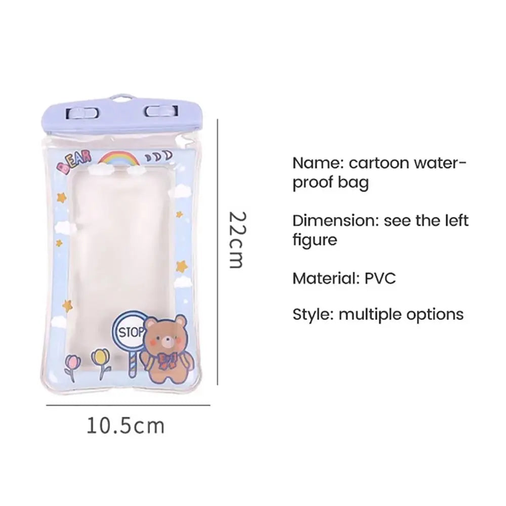 Waterproof Cartoon Rabbit Phone Bag with Lanyard | PVC Pouch