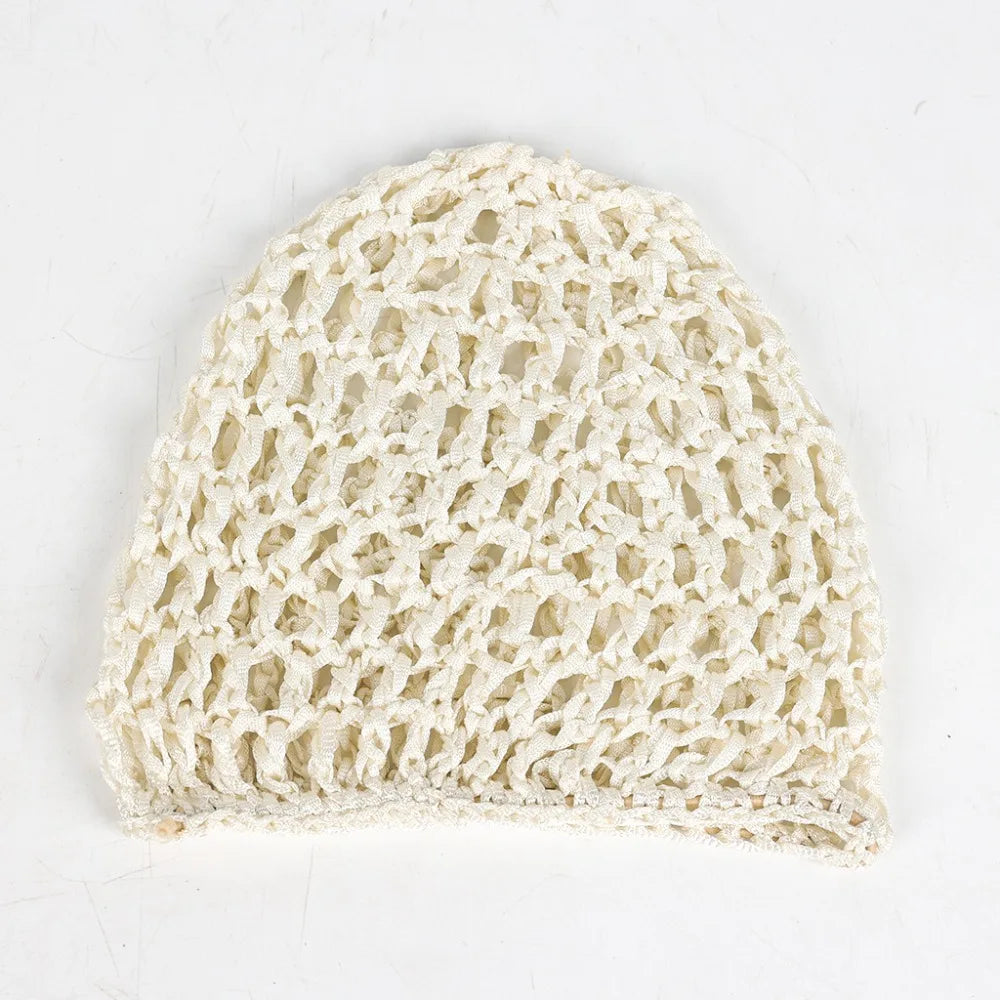 Hollowout Crochet Turban Cap – Breathable Mesh Wig Hat