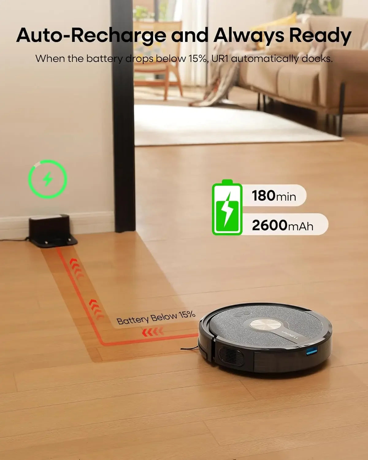 5000Pa Robot Vacuum Mop Combo, 180min Runtime, App/Alexa Control, Self-Charging for Hard Floors & Carpets Peaceful Pleasures Health and Wellness