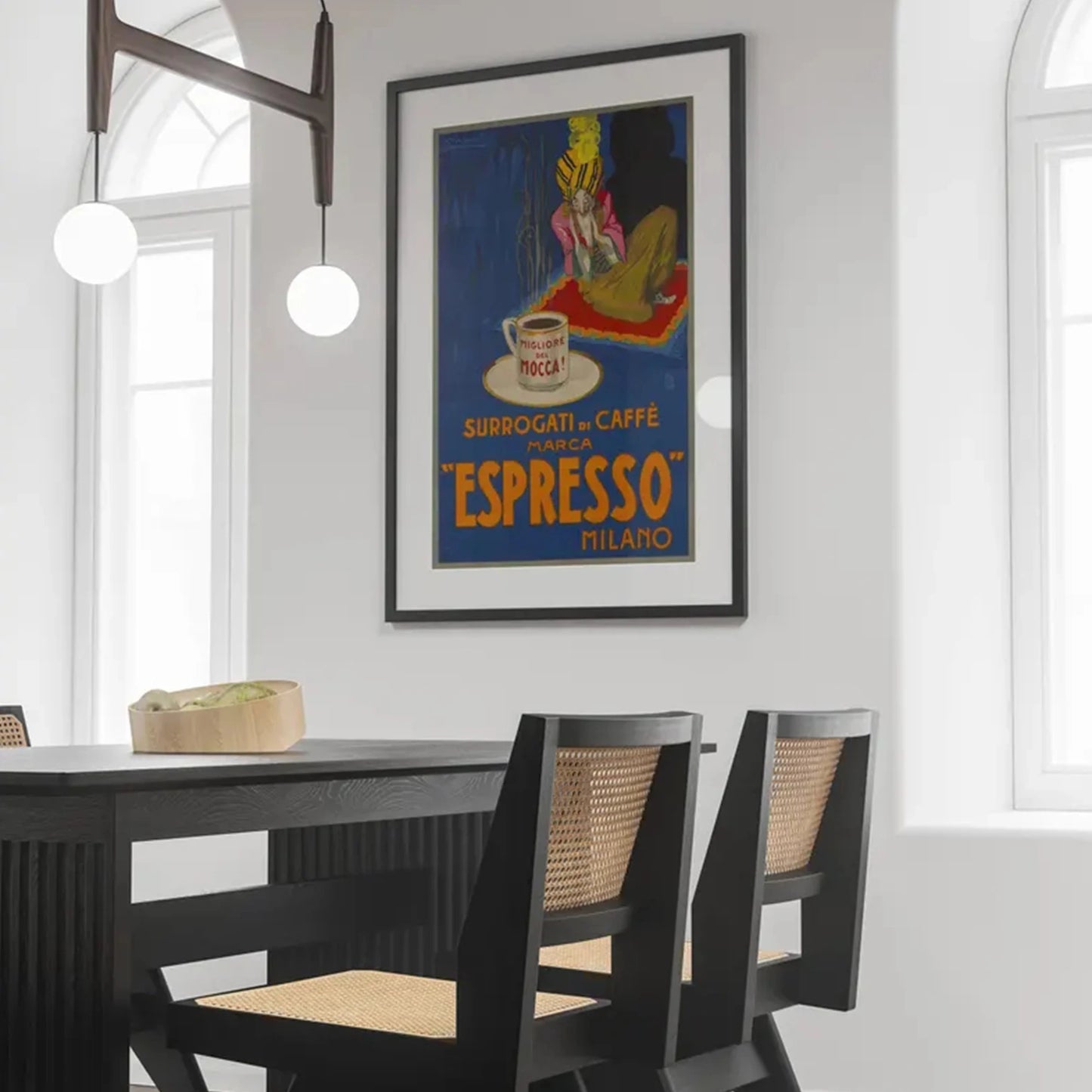 Retro Italian Espresso Canvas Wall Art | Vintage Coffee Poster