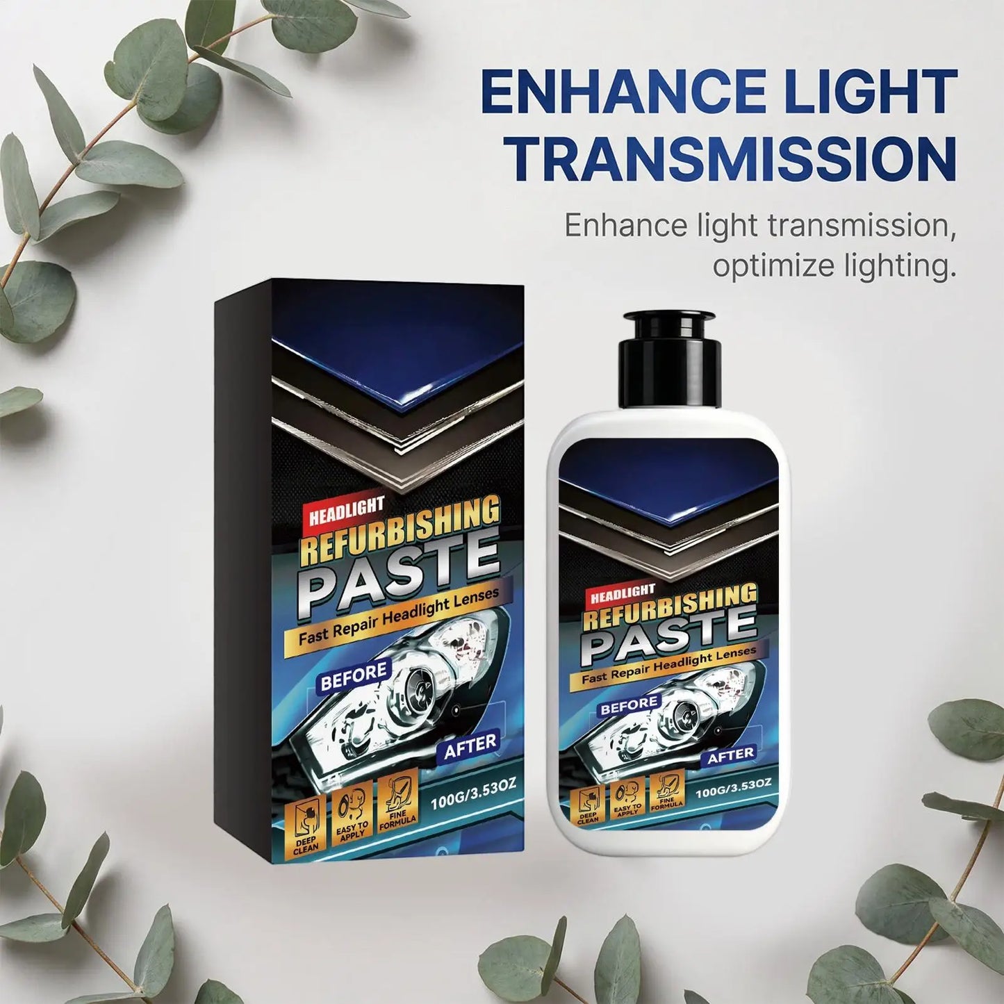 Car Headlight Restoration Polishing Paste 100g | UV Protection