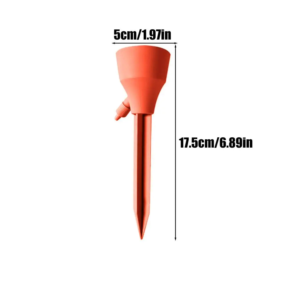 Plant Watering Spikes 3 Pieces Automatic Irrigation Dripper Bottle Plant Waterer with Control Valve for Indoor Outdoor Home Peaceful Pleasures Health and Wellness Red