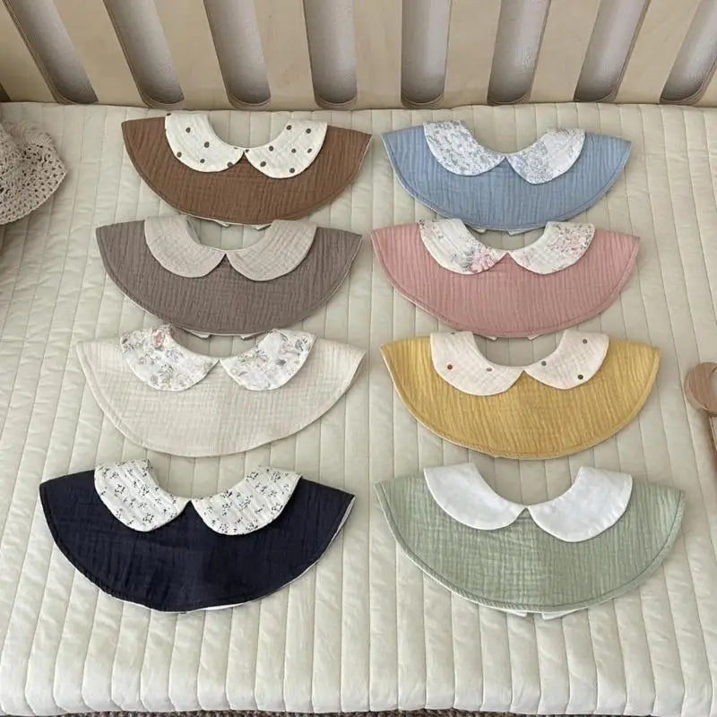 Cotton Baby Bib with Doll Collar | Drool & Feeding Bib 0–3 Yrs