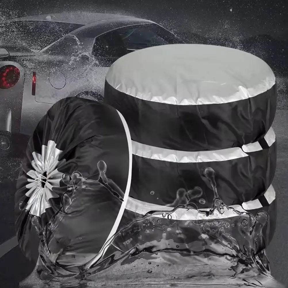 190/210T Polyester Taffeta Car Spare Tire Cover Snow Tire Storage Bag Wheel Protector Universal Waterproof Dustproof Wheel Cover Peaceful Pleasures Health and Wellness