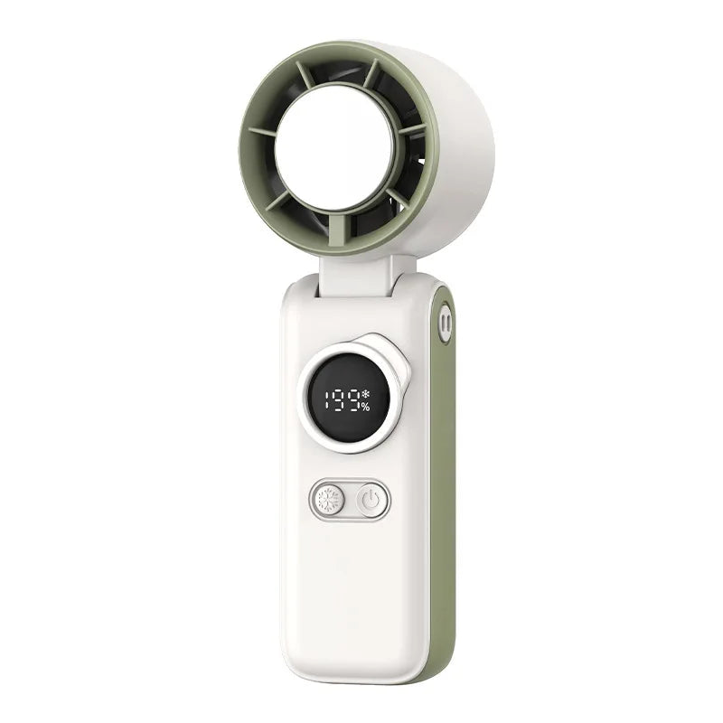 USB Portable Handheld Turbo Fan – Digital Display, High Speed