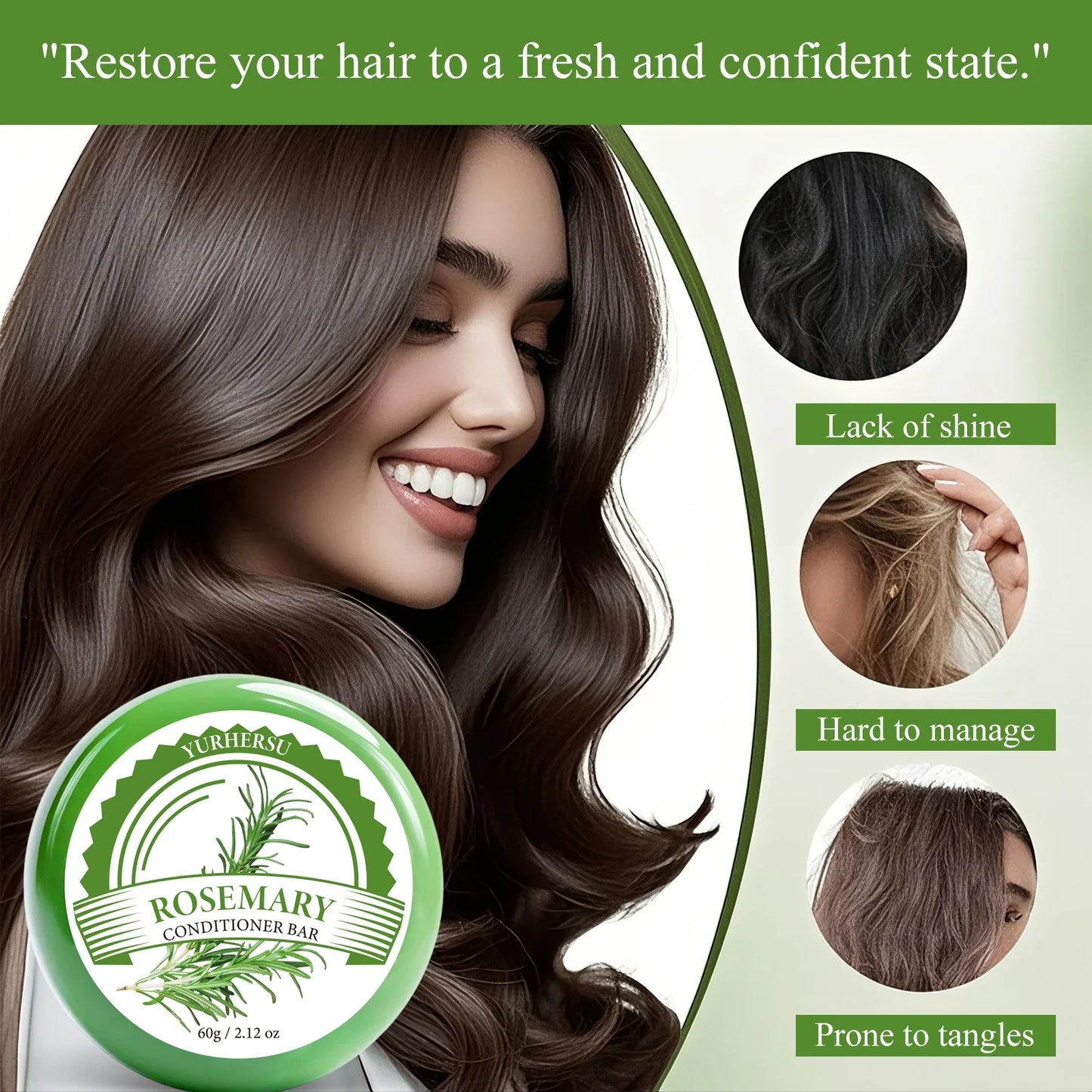 Rosemary Shampoo Bar – Sulfate-Free, Balances Scalp & Volume
