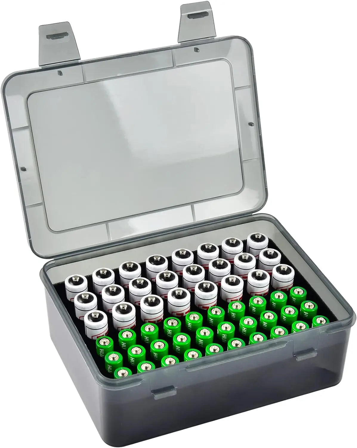 Battery Organizer Case – Holds 72 AA & AAA Batteries