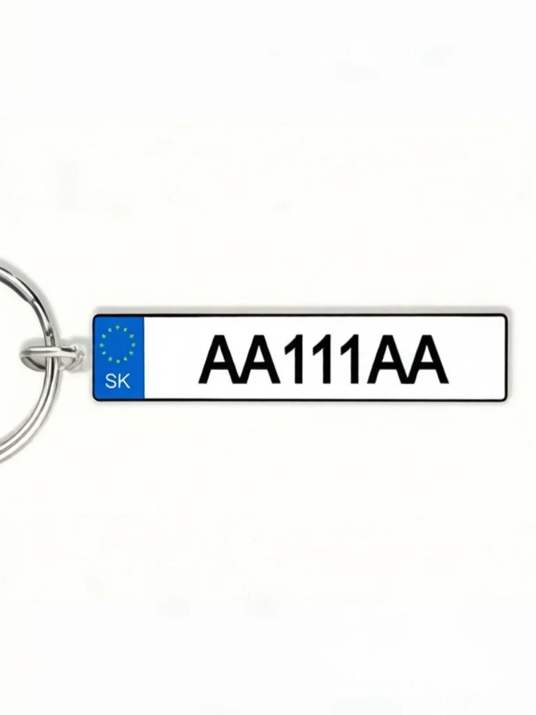 Custom Car License Plate Keychain Personalized Name Number Plate Acrylic Metal Keyring Gift for Dad Boyfriend Peaceful Pleasures Health and Wellness Slovakia Acrylic