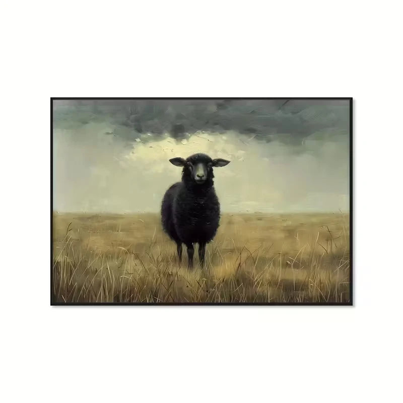 Black Sheep Canvas Wall Art Print | Modern Home Decor Poster