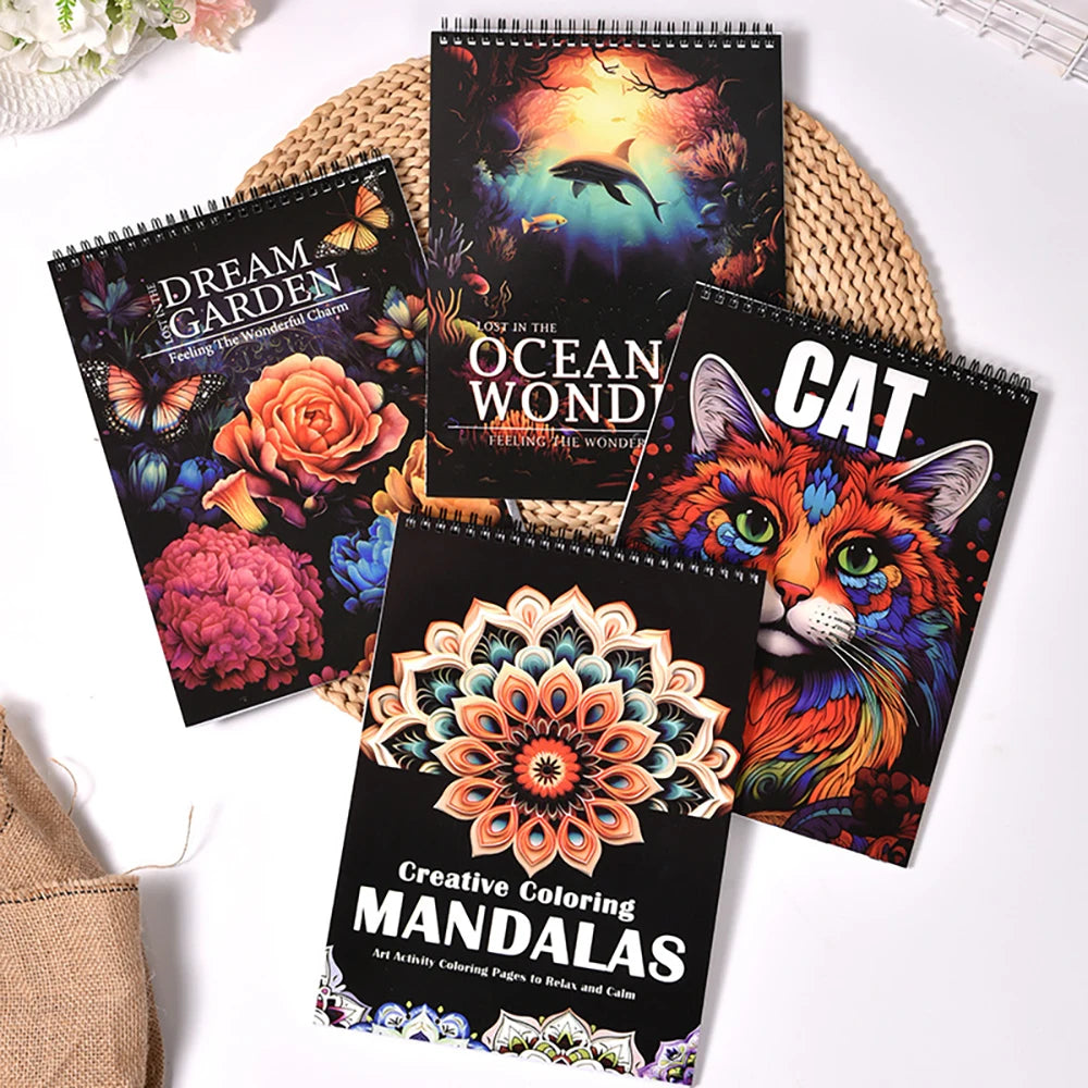 Unstress DIY Creative Coloring Notebook Puzzle Drawing Adult Relaxing