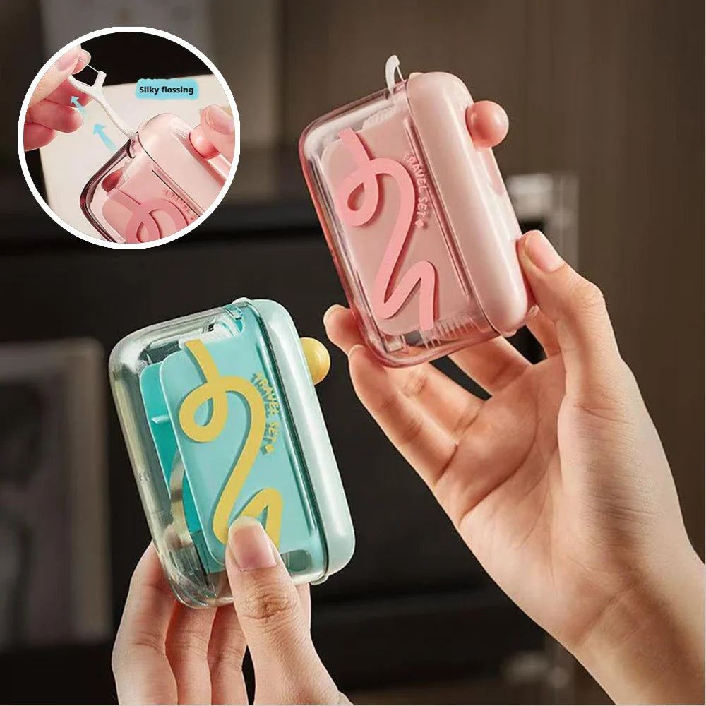 Portable Pop-Up Dental Floss Dispenser | Refillable Box