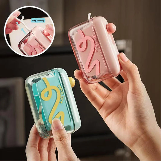 Portable Pop-Up Dental Floss Dispenser | Refillable Box Dental Floss Dispenser Oasis Select