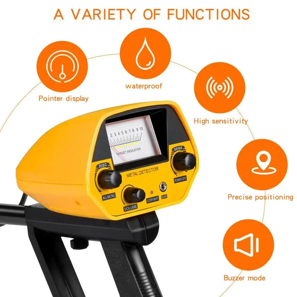 MD-5090 Metal Detector Detection Instrument Underground Metal Detector Metal Finder Gold Detector Hunter Treasure Gold Digger Peaceful Pleasures Health and Wellness