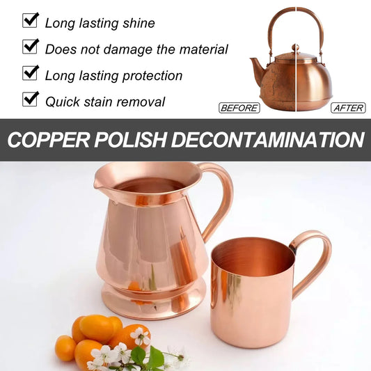 Brass and Copper Tarnish Remover Harmless Non-abrasive Metal Polish Cleaner for Macular Limescale Stubborn Stains Peaceful Pleasures Health and Wellness