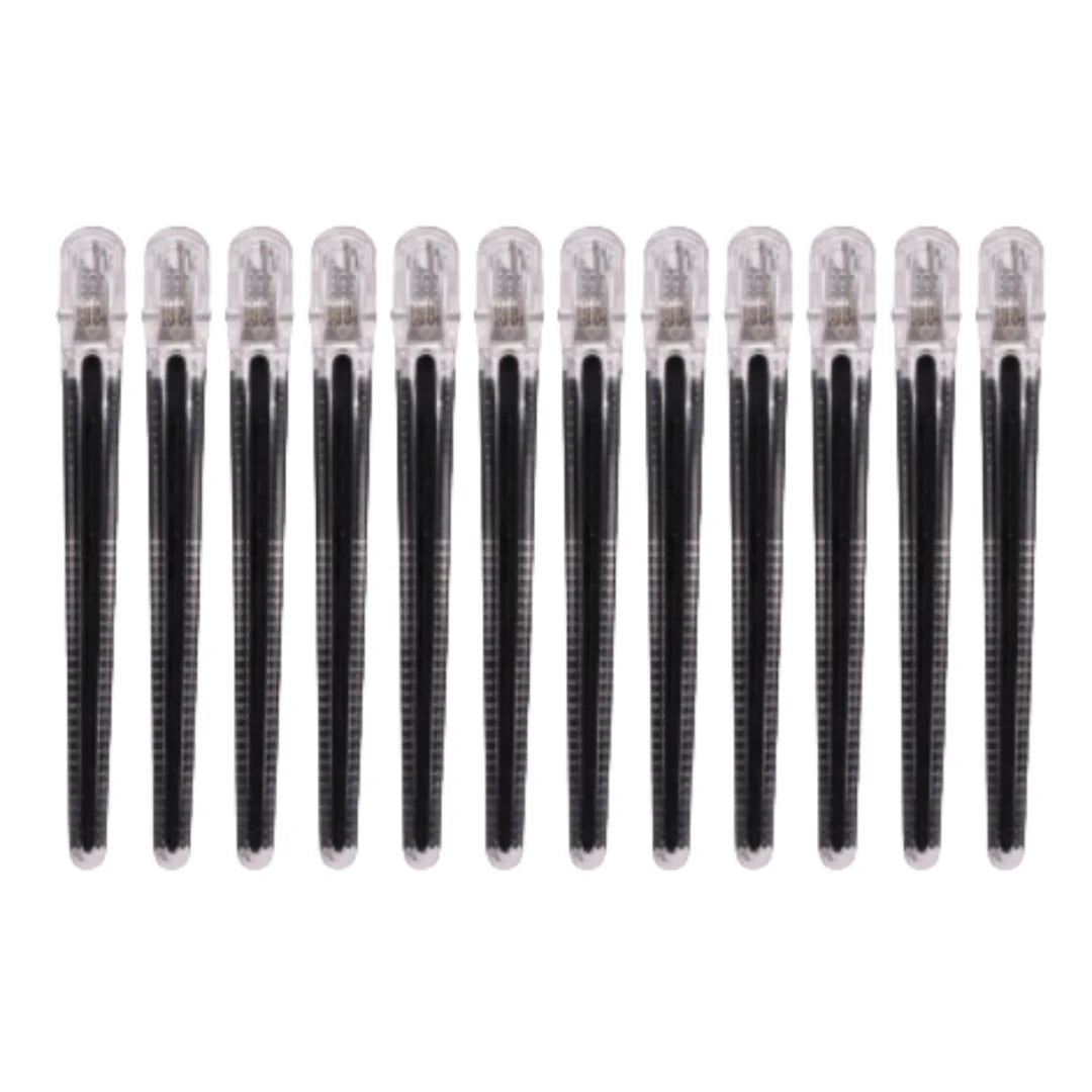 12Pcs Seamless Hair Clips, Sectioning Clips for Haircut Styling, Salon Barbershop Household Hairdressing Accessories Peaceful Pleasures Health and Wellness black