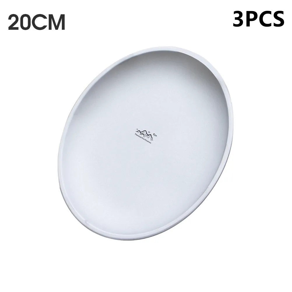 Titanium Camping Plates Set – Lightweight Stackable Outdoor Plates