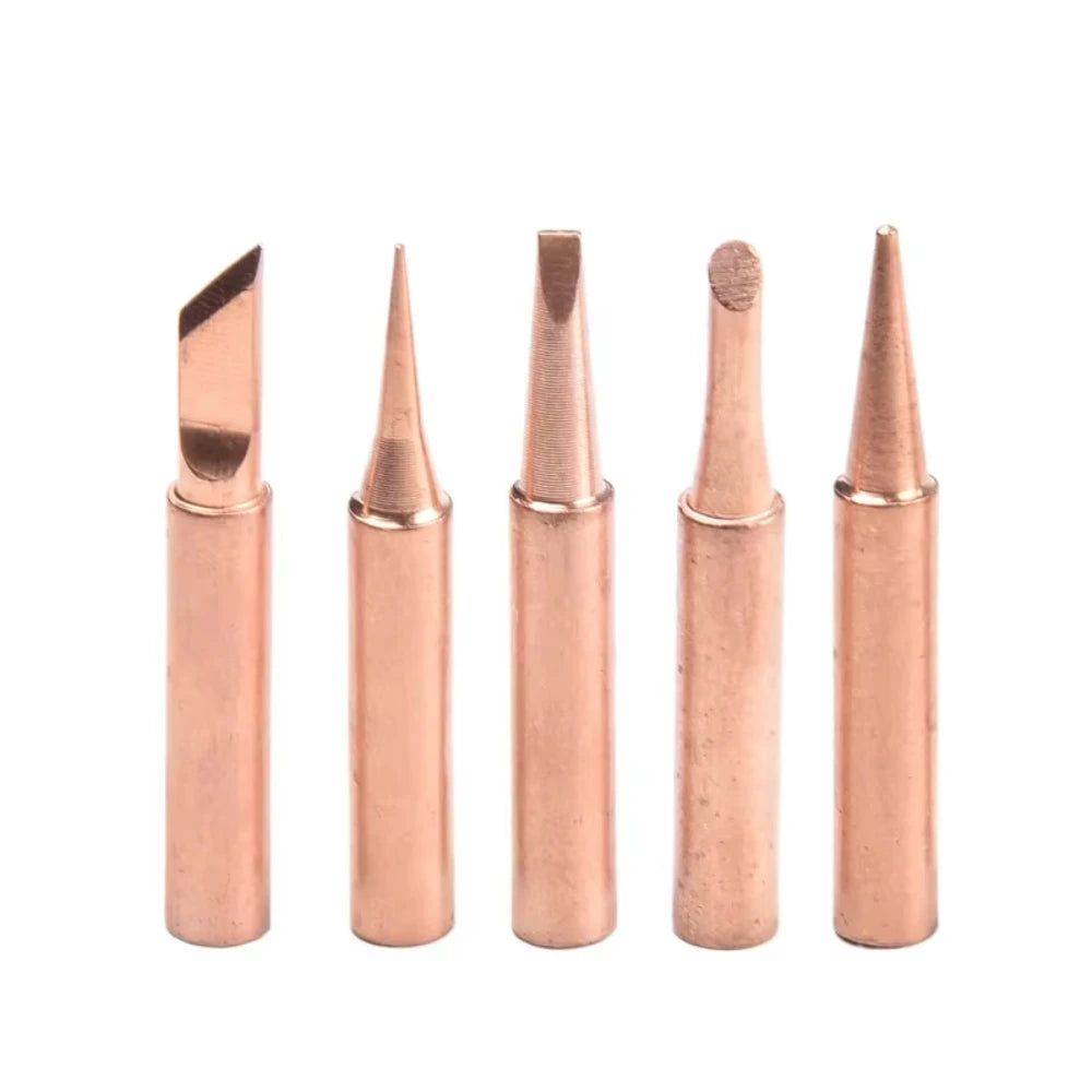5Pcs 900M Pure Copper Soldering Iron Head Set Inside Hot Bare Copper Electric Soldering Iron Welding Tools for Electronic Repair Peaceful Pleasures Health and Wellness 5Pcs