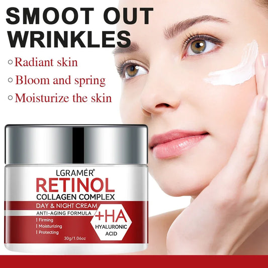 LGRAMER Retinol Collagen Face Cream – Firming & Moisturizing Anti-Aging Face Cream Oasis Select