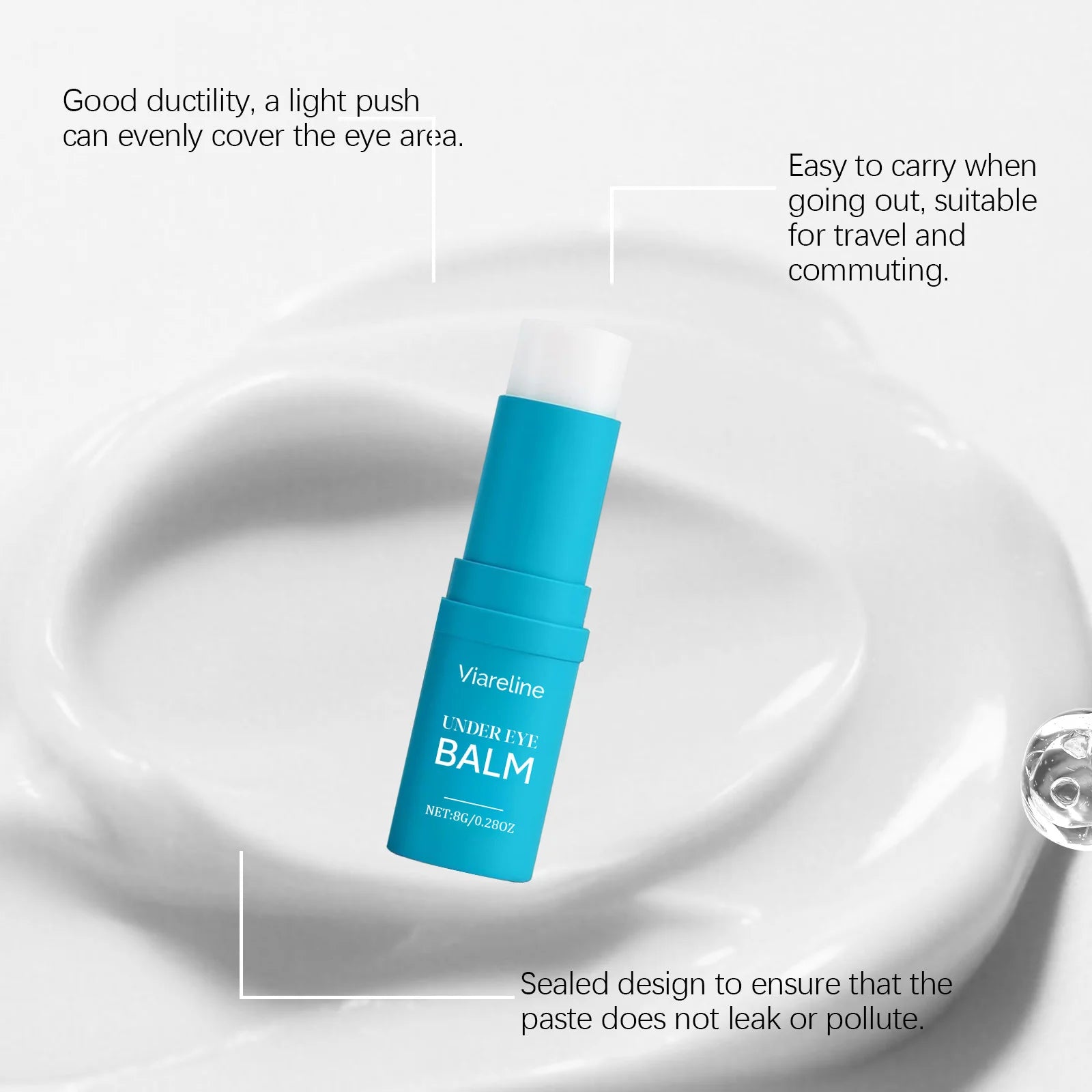 Hydrating Eye Cream Stick Reduce Wrinkles Fade Fine Lines Tightening Lifting Lightening Dark Circles Smooth Nourishing Eye Balm Peaceful Pleasures Health and Wellness