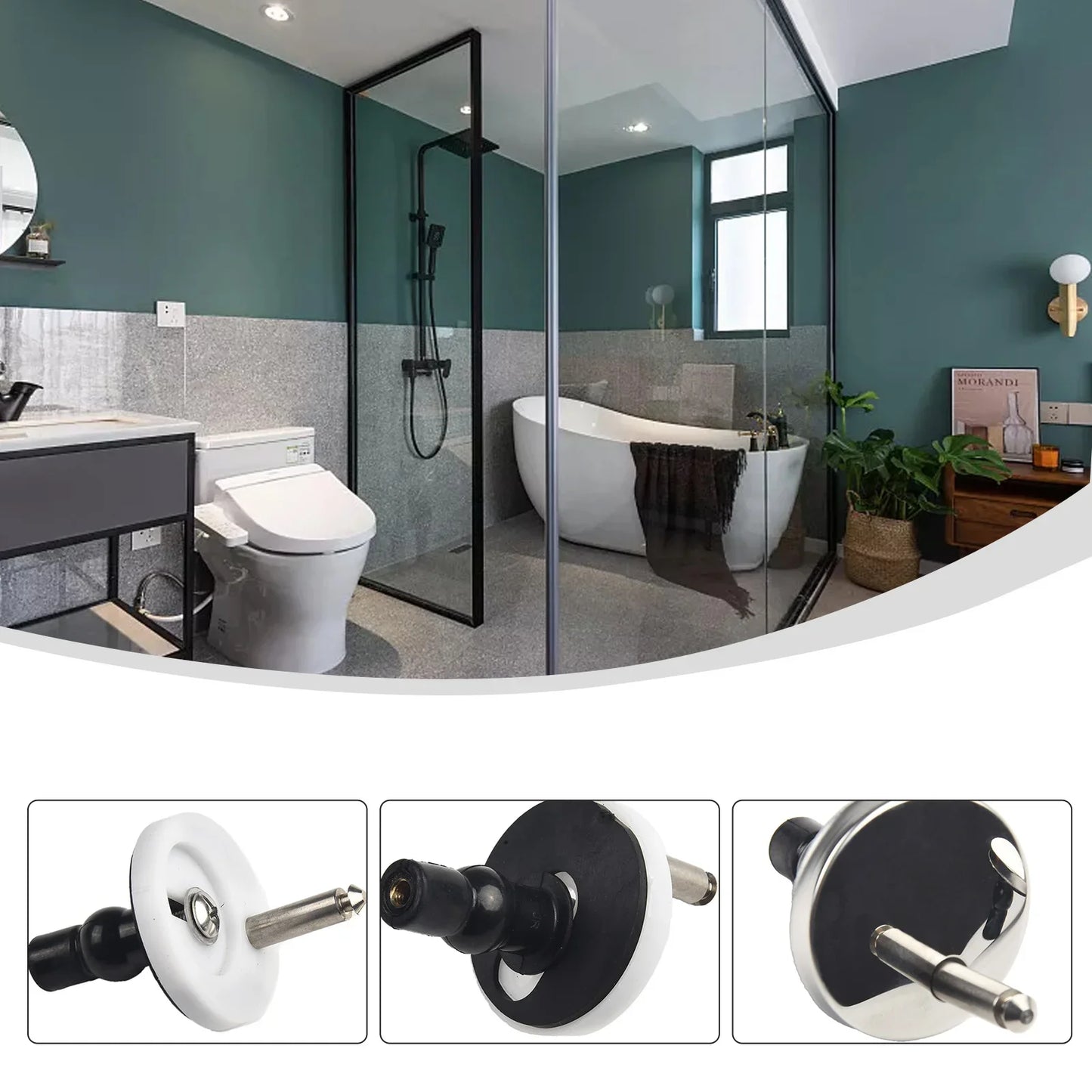 2-Pack Top Fix Toilet Seat Hinges – Soft Release Quick Fit
