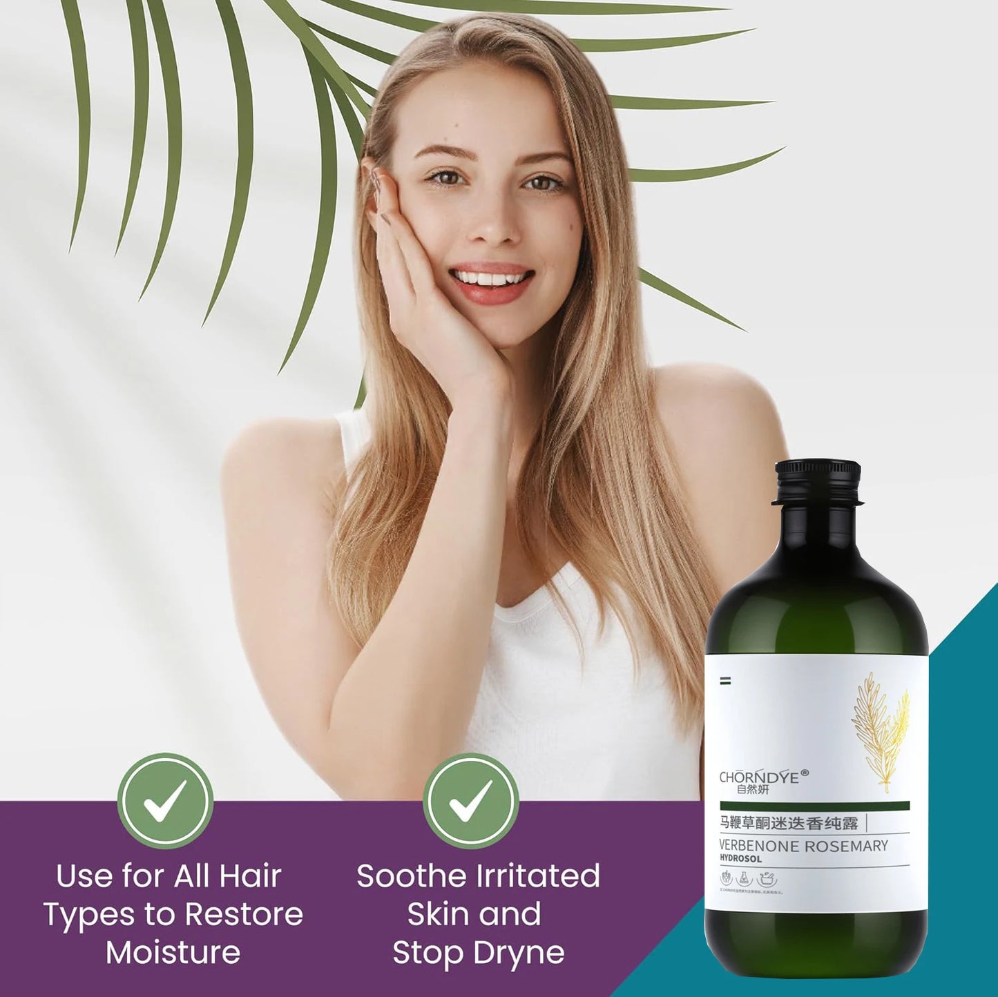 Face Care Water Nourishing Skin Improve Dullness Facial Toner Verbenone Rosemary Hydrosol Korean Skincare Products 500ml Peaceful Pleasures Health and Wellness